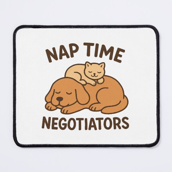 Item preview, Nap Time Negotiators – Dog & Cat Logo designed and sold by OwnYourMood.
