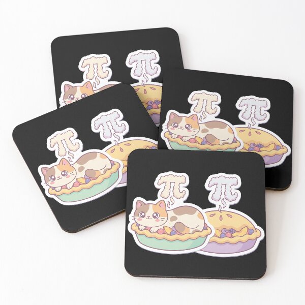 Item preview, Kawaii Cat in Pi Pie - Math Teacher Gift Cute Food Pun designed and sold by Luminari Creations.