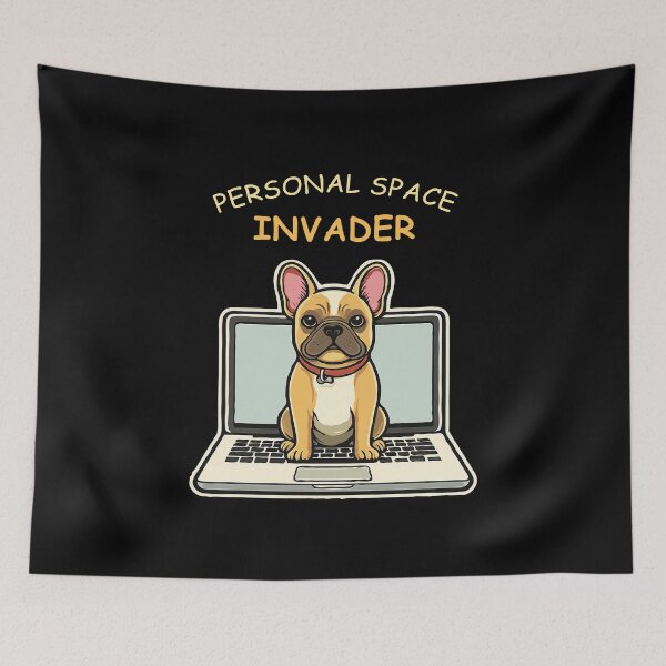 Item preview, Personal Space Invader French Bulldog Laptop, Frenchie lovers or owners, dog lovers designed and sold by Collagedream.