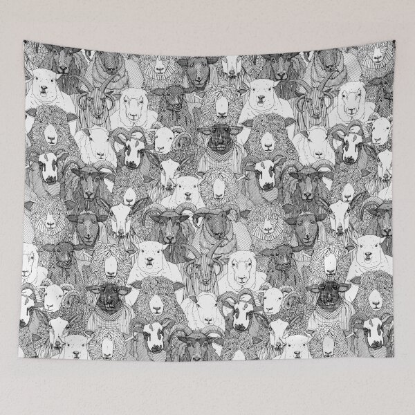 Item preview, just sheep black white designed and sold by scrummy.