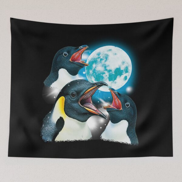 Item preview, Penguin Howling At The Moon. designed and sold by EunsooLee.