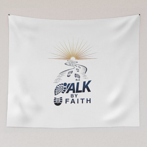 Item preview, Walk By Faith - Inspirational Bible Verse designed and sold by Jan Menard Sangal Apparel.