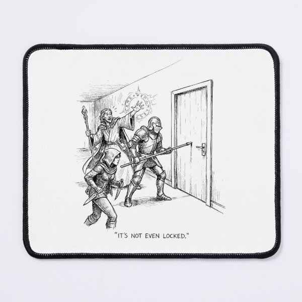 Item preview, The Unlocked Dungeon Door - Funny DnD Meme designed and sold by bapupa.