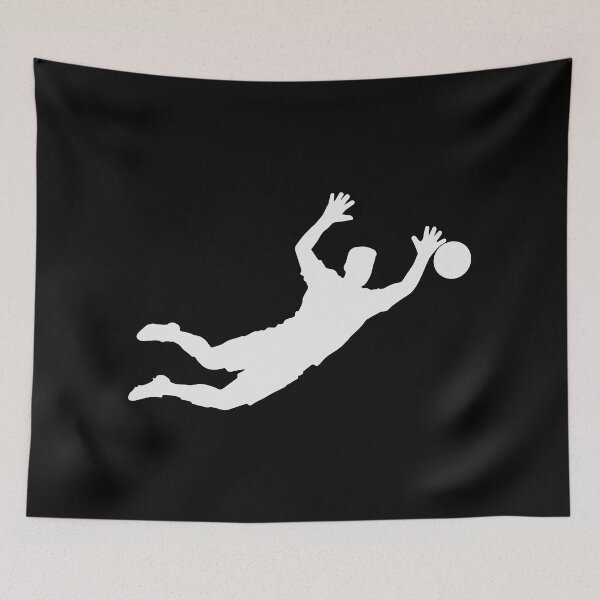Item preview, Goalkeeper Silhouette Minimal Design – Athletic Motion Pose designed and sold by BrushRushX.