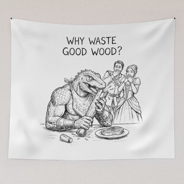 Item preview, Lizardfolk Fine Dining - Funny DnD RPG Meme designed and sold by bapupa.