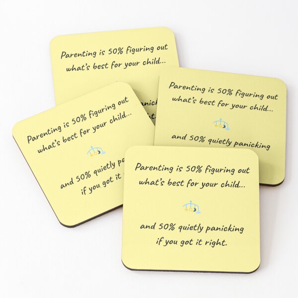 Item preview, Funny Parenting Quote – 50% Figuring It Out 50% Quietly Panicking – Mum Life Humor designed and sold by MadeInNapTime.