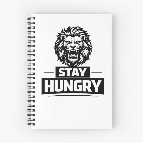 Item preview, Stay Hungry – Fierce Lion Motivational Gym Design designed and sold by RelateAndTee.