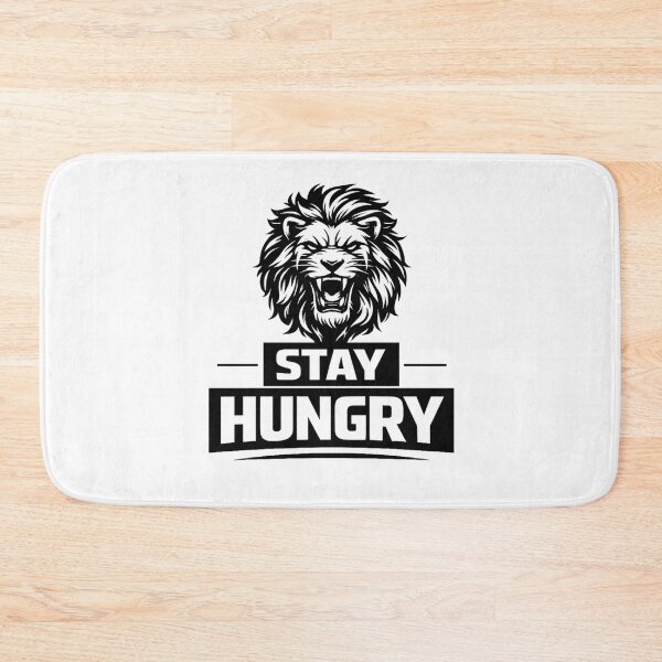 Item preview, Stay Hungry – Fierce Lion Motivational Gym Design designed and sold by RelateAndTee.