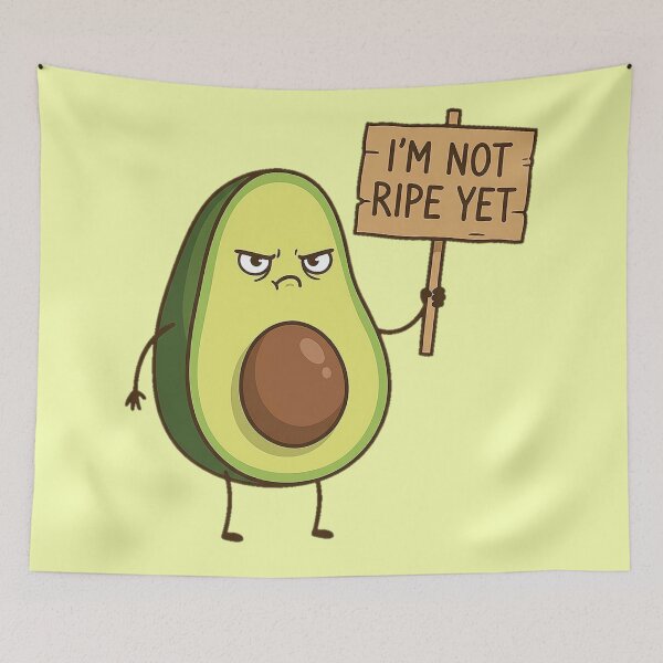 Item preview, Not Ripe Yet Grumpy Avocado designed and sold by MOONE FLOWER.