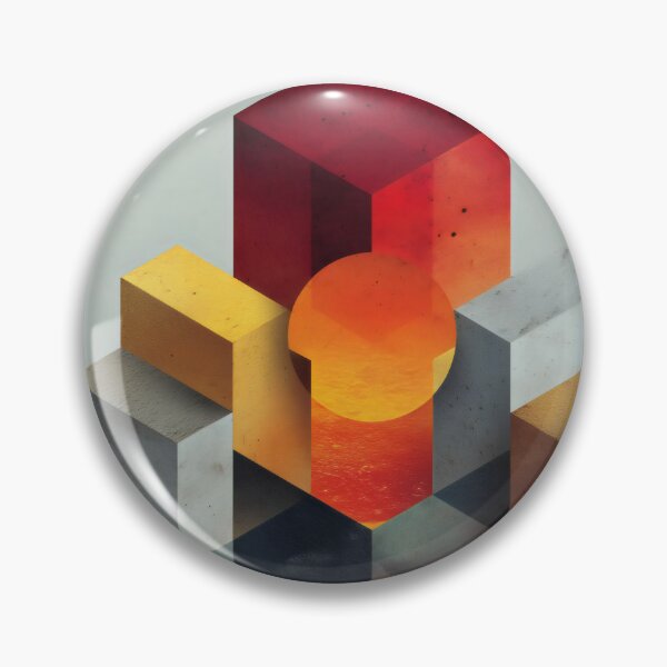 Item preview, Vermilion Geometric Axis Composition designed and sold by LuminousFoundry.