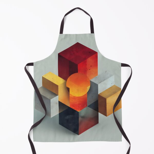 Item preview, Vermilion Geometric Axis Composition designed and sold by LuminousFoundry.