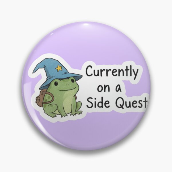 Item preview, Wizard Frog Side Quest Sticker - Cute Hand Drawn Cottagecore Toad designed and sold by Ishqkidua.