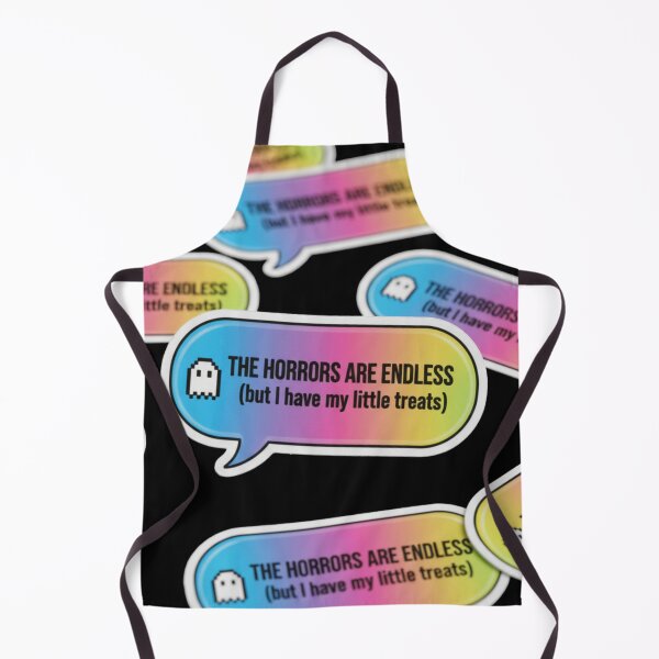 Item preview, Ironic Slang Speech Bubble - The Horrors Are Endless (But I Have My Little Treats) designed and sold by Ishqkidua.