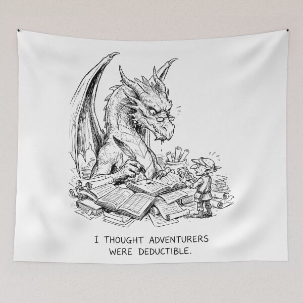 Item preview, The Dragon's Tax Audit - Funny DnD RPG Meme designed and sold by bapupa.