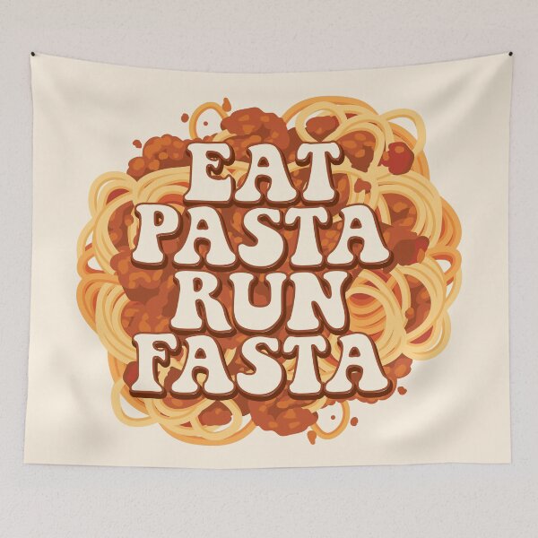 Item preview, Eat pasta run fasta – Funny Spaghetti Quote designed and sold by MamSelle.