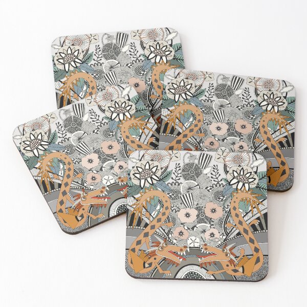 Item preview, dragons and flowers designed and sold by scrummy.