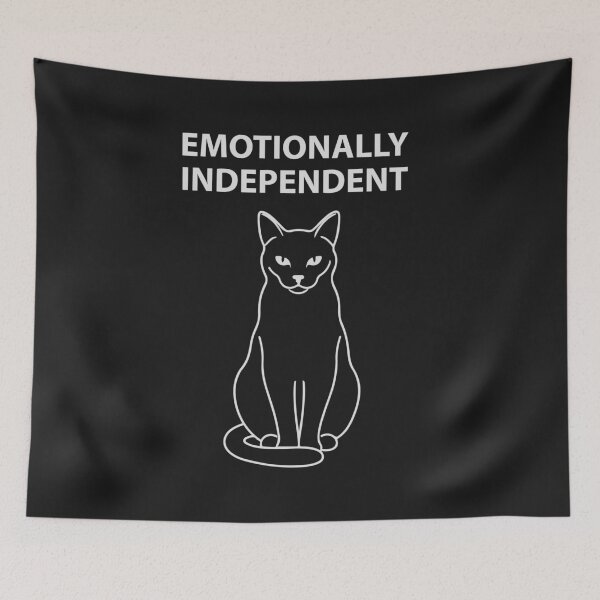 Item preview, Emotionally Independent Cat Shirt – Funny Introvert Minimalist Line Art Cat Attitude Humor Design designed and sold by Design-Pro-21.
