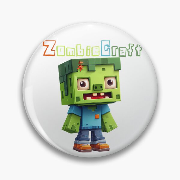 Item preview, ZombieCraft Minecraft Zombie - Cute Blocky Lego Style Art Print designed and sold by DesignArtist.ia.