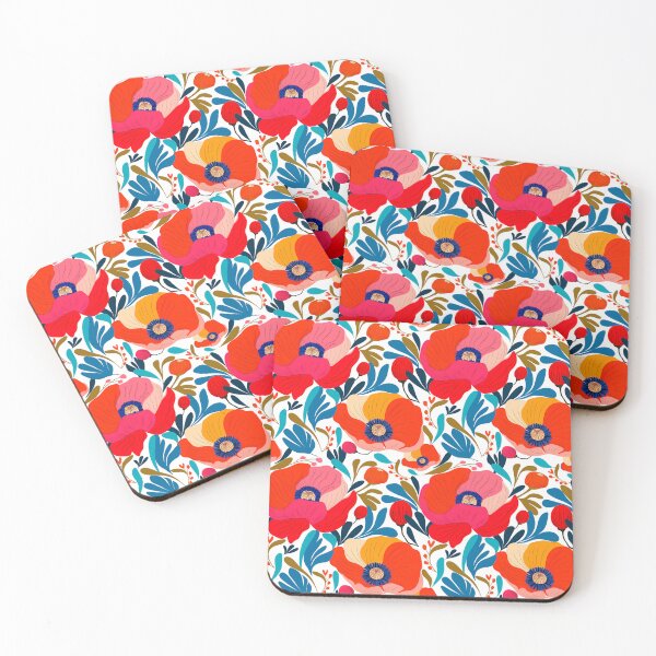 Item preview,  Whimsical spring poppies in a Matisse style design  designed and sold by Clara Fruggeri.