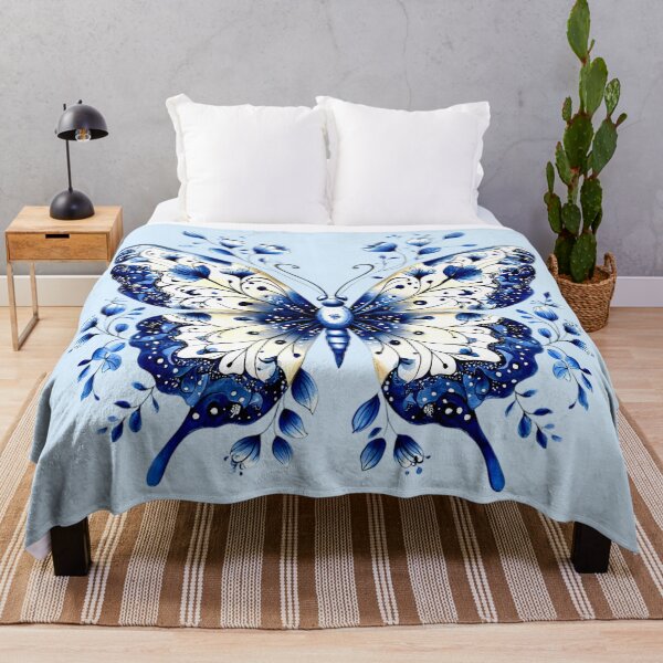 Item preview, Porcelain Blue Butterfly 27 designed and sold by Dawne's Designs.