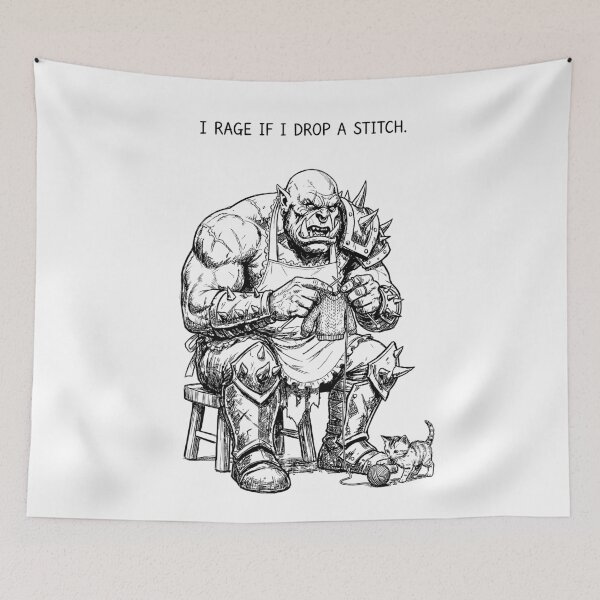 Item preview, The Orc's Delicate Hobby - Funny DnD RPG Meme designed and sold by bapupa.