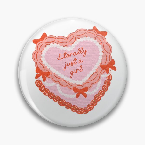 Item preview, Literally Just A Girl - Cute Coquette Cake Illustration designed and sold by JinxyArtistry.