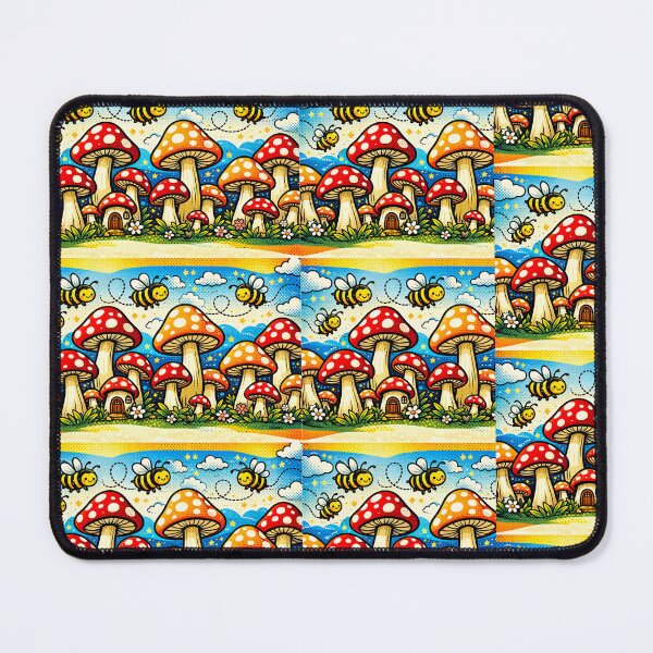 Item preview, Ilustración caprichosa de un pueblo de hongos designed and sold by RetroRespect.