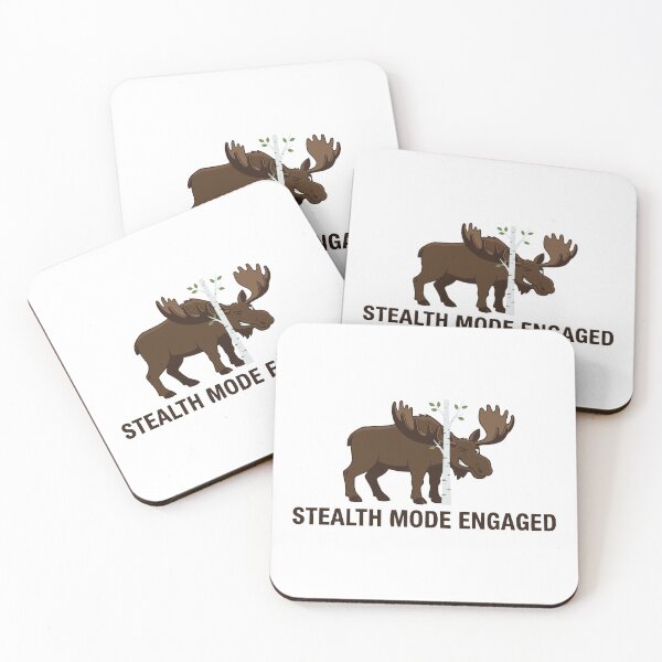 Item preview, Stealth Mode Engaged Funny Hiding Moose Meme designed and sold by Petzzz.