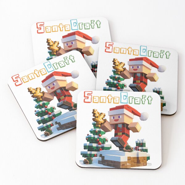 Item preview, SantaCraft Minecraft Santa - Cute Blocky Lego Christmas Art Print designed and sold by DesignArtist.ia.