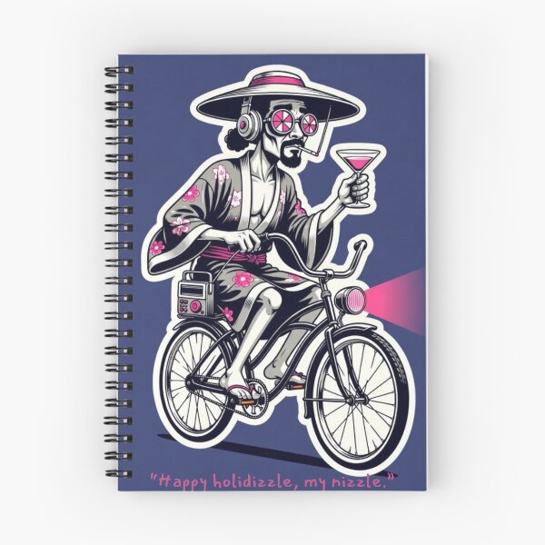 Item preview, “Happy Holidizzle From the Multidimensional Doggfather: Cosmic Chill on Two Wheels designed and sold by Print Fiction.