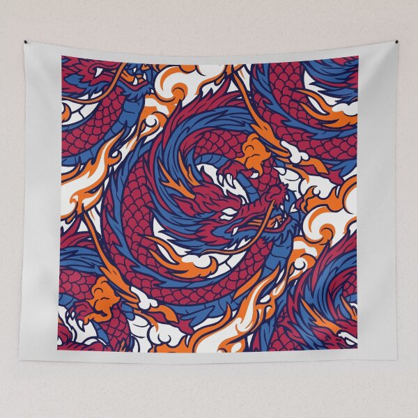 Item preview, Dragon King - Fierce Mythical Asian Dragon Pattern designed and sold by KeremYurtseven.