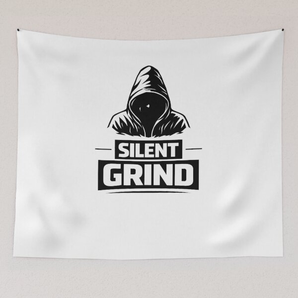 Item preview, Silent Grind – Hooded Hustle Motivational Design designed and sold by RelateAndTee.