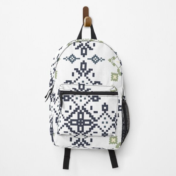 Item preview, Seamless Tribal Pixel Geometric Pattern in Blue, Green and Neutral Tones. designed and sold by kasune-shop.