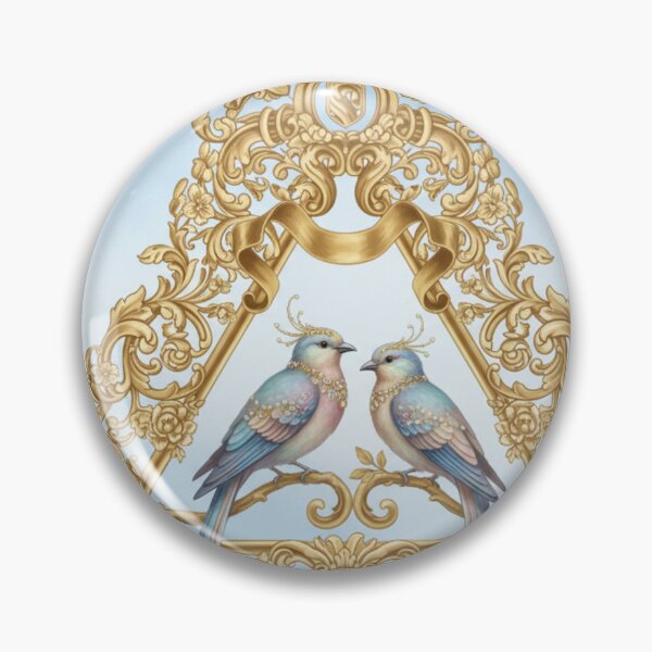 Item preview, Delicate birds in a gold frame designed and sold by Sigtrix.
