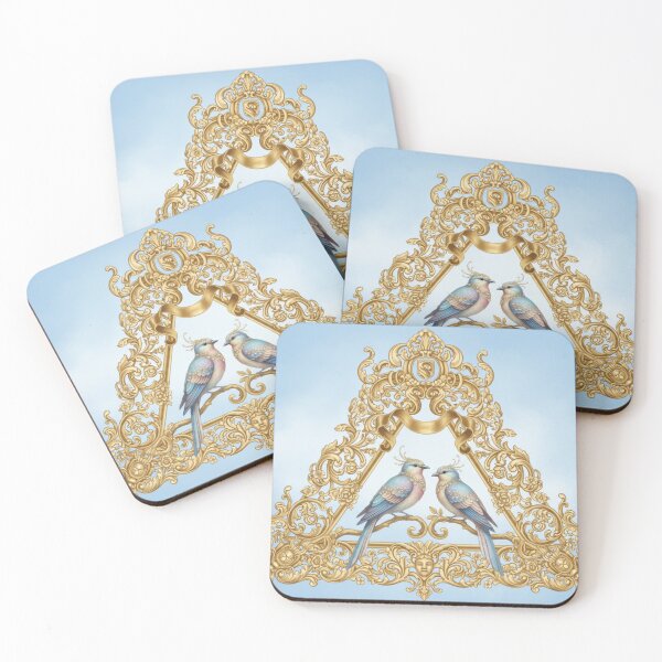 Item preview, Delicate birds in a gold frame designed and sold by Sigtrix.