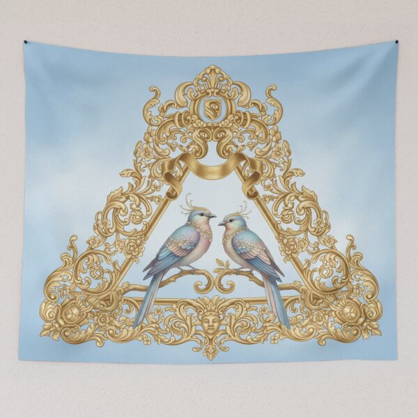 Item preview, Delicate birds in a gold frame designed and sold by Sigtrix.