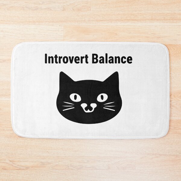 Item preview, Introvert Balance Cat Shirt – Minimalist Black Cat Icon Funny Introvert Personality Humor Design designed and sold by Design-Pro-21.