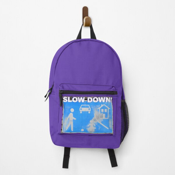 Item preview, A road sign with SLOW DOWN! designed and sold by ZoffArt-Shop.