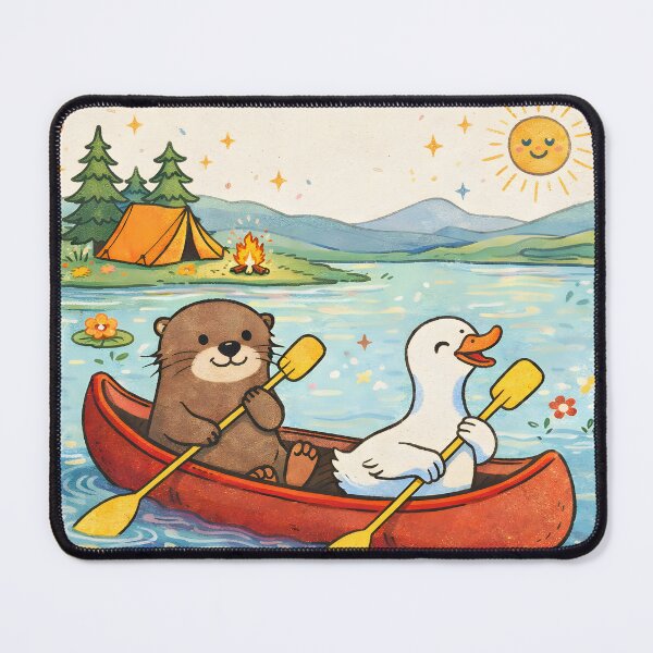 Item preview, Make Time for Fun Stuff – Otter & Duck Canoe designed and sold by Matinez Pink.