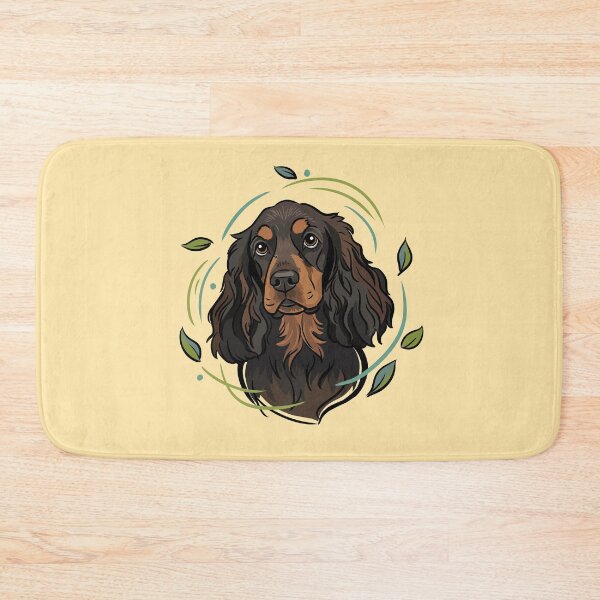 Item preview, Cocker Spaniel Portrait with Botanical Leaves  designed and sold by MartynaKanik.