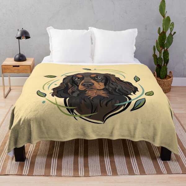 Item preview, Cocker Spaniel Portrait with Botanical Leaves designed and sold by MartynaKanik.