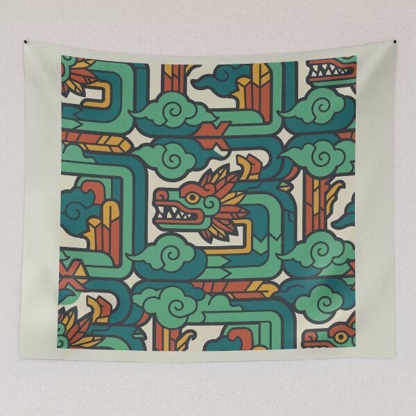 Item preview, Fire Serpent - Ancient Aztec Fire Serpent Art designed and sold by KeremYurtseven.