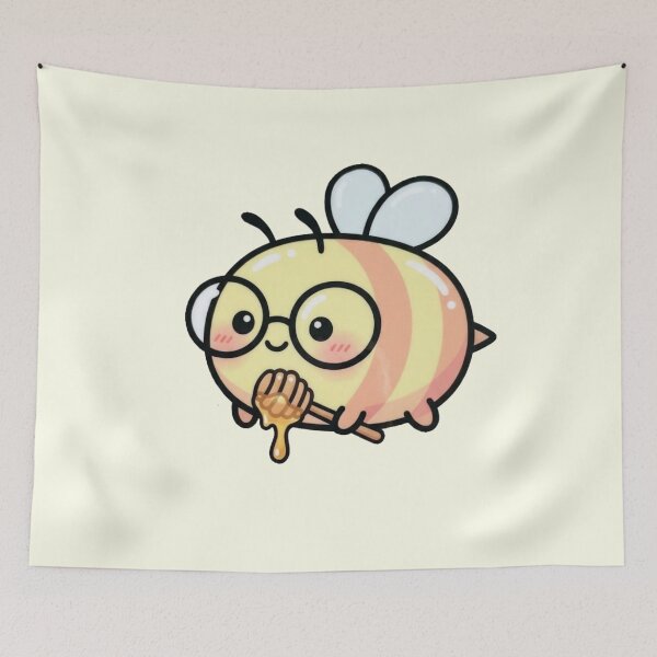 Item preview, Cute Bee with Glasses and Honey designed and sold by MOONE FLOWER.