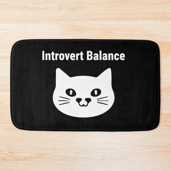 Item preview, Introvert Balance Cat Shirt – Minimalist White Cat Face Funny Introvert Personality Design designed and sold by Design-Pro-21.
