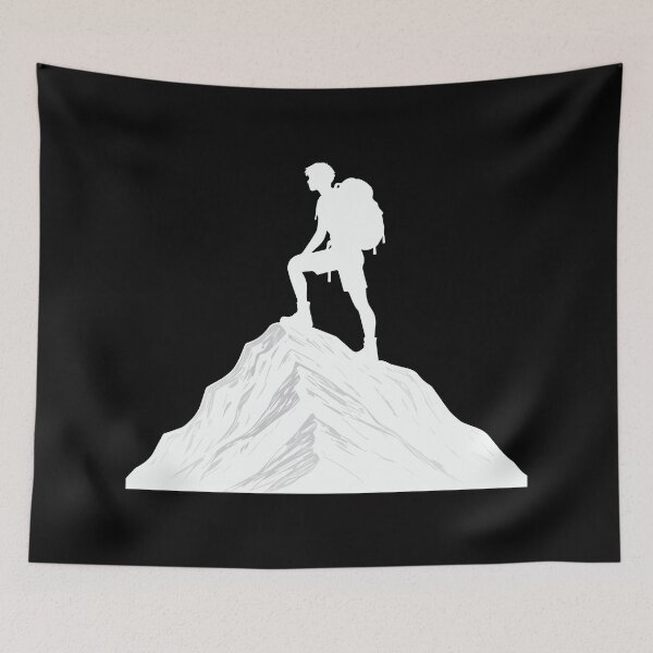 Item preview, Mountain Climber Silhouette – Summit Victory Pose designed and sold by BrushRushX.