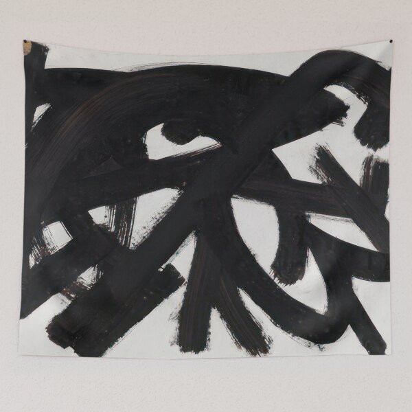 Item preview, brou de noix sur papier 48 x 62 5 cm 1946 1946  - Pierre Soulages   designed and sold by nebelimr.