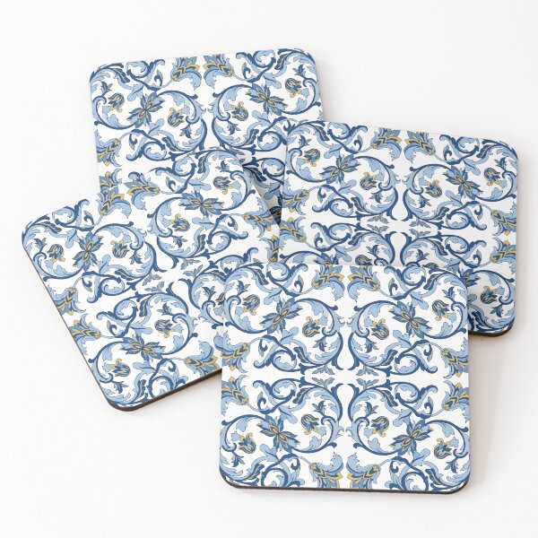 Item preview, Inheritance - Blue and White Porcelain Floral Pattern designed and sold by KeremYurtseven.