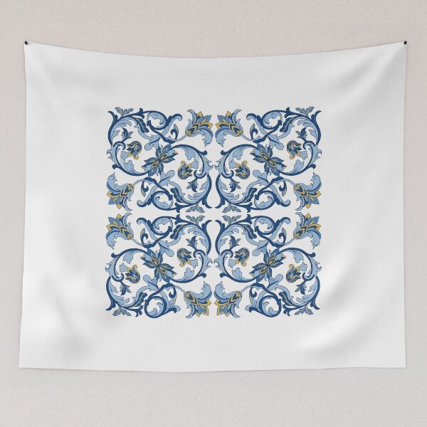Item preview, Inheritance - Blue and White Porcelain Floral Pattern designed and sold by KeremYurtseven.