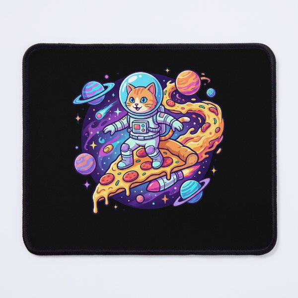 Item preview, Cute Cat Astronaut Surfing Pizza Space designed and sold by k3rstman1.