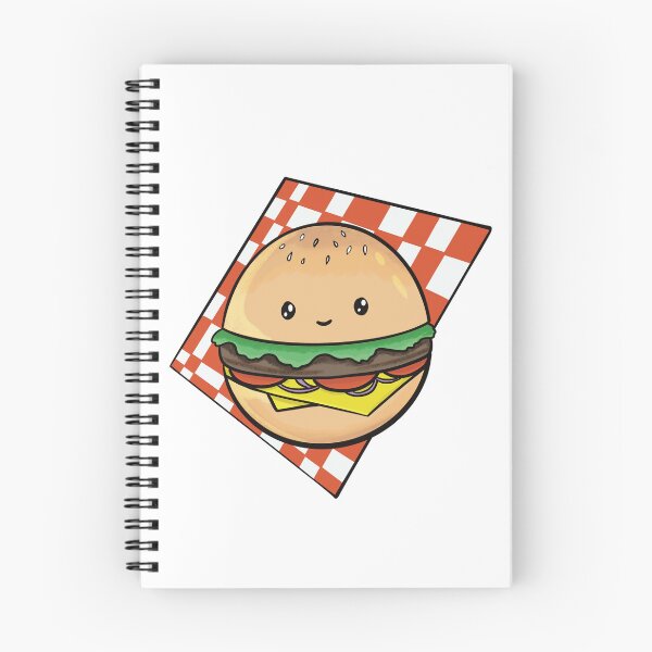 Item preview, Cheeseburger . Kawaii Fast Food . Notebooks & Journals  designed and sold by Crystalseahorse.